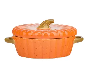 10 Strawberry Street 8" Round Pumpkin Patch Covered Casserole