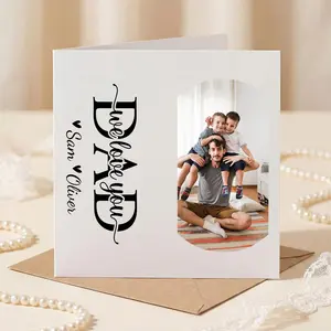Personalized Photo Father's Day Card, Custom Picture Card for Dad, First Father's Day Gift, Photo Keepsake Greeting Card, Photo Card for Him
