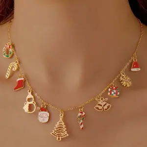 Christmas Holiday Charm Necklace