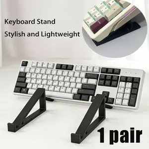 Ergonomic Keyboard Stand, Non-Slip Design, Durable Plastic Base, Comfortable Typing Experience, Fits Most Keyboards, Office & Home Use