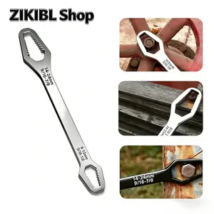 Universal Car Torx Wrench,8-24mm Self-tightening Wrench,Double-head Torx Spanner,Non-Slip Multi-function Wrench for Most Nuts & Bolts Repair,Professional Car Assembly & Disassembly Tool.