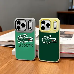 Fashion Lacoste Phone Case Anti-Yellowing Clear Jelly iPhone Case 17-12 Slim Soft TPU Shockproof Scratch-Resistant Cover Trendy Colors Ultra Lightweight for Daily/Travel/Work Use