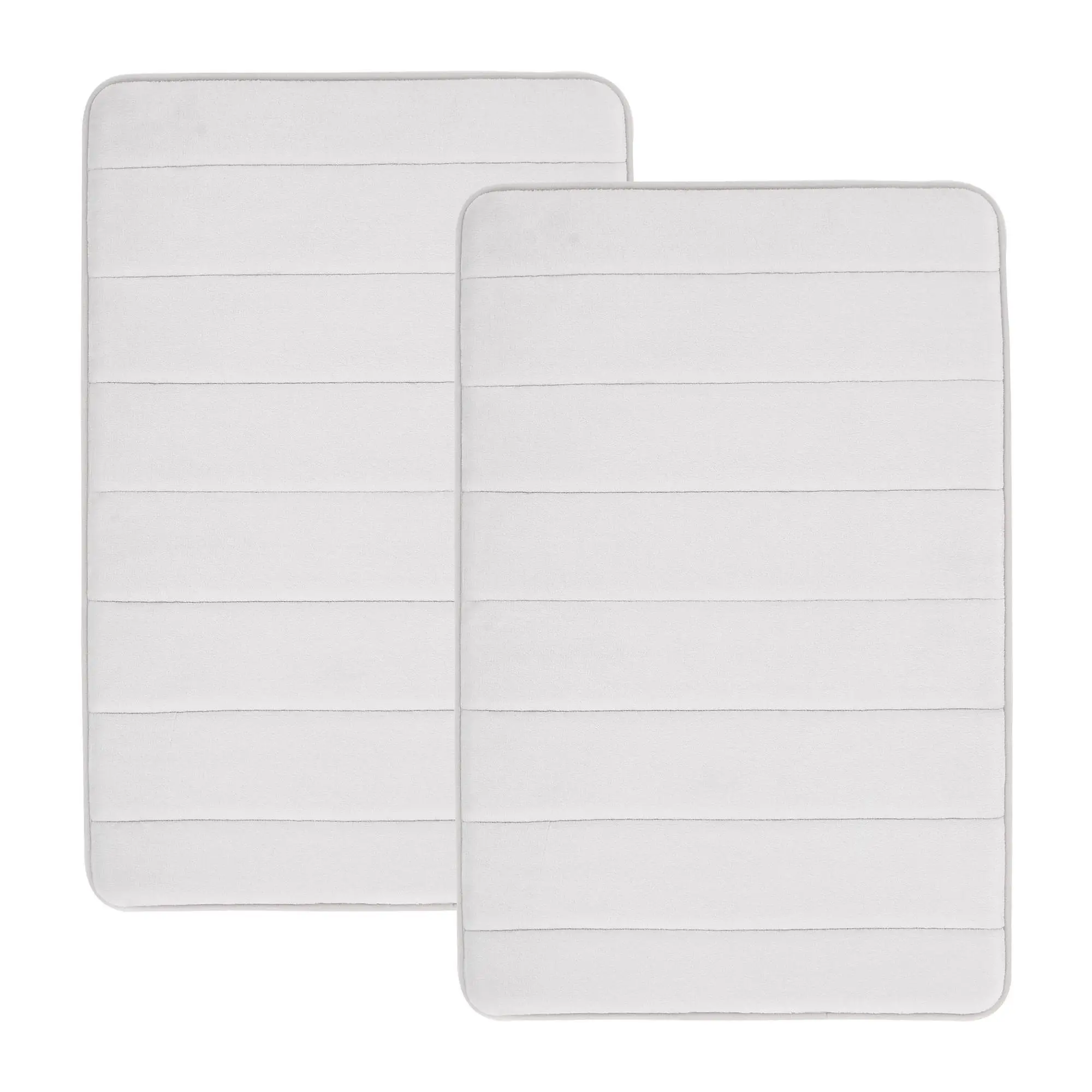 Truly Soft Solid Memory Foam 17" x 24" Bath RugSet of 2