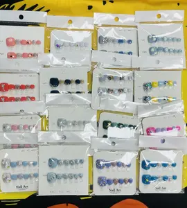 Cecilia(12321)gc.$20.99 for 12pcs Press‑on Toenails 3 sizes available：S / M / L Fit all foot sizes perfectly Easy to apply & long‑lasting Perfect for summer sandals, beach & vacation High quality handmade design