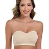 ANGOOL Comfort Bralettes for Women Mothersdaygift Strapless Bra Wireless Bras Non-Slip Bandeau Bras with Silicone Comfortable Seamless Bra Fixed Cup Summervibes Summer Bra Elegant Bras