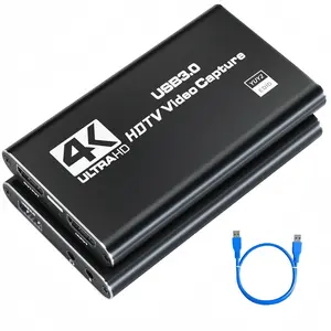 4K HDMI Capture Card for Streaming, Full HD 1080P 60FPS Capture USB 3.0 Audio Video Capture Card,for Switch/PS4/PS5/Xbox, Plug and Play, Works on Laptop, PC, Mac 4K HDMI Audio Video Capture Card