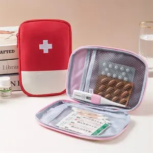 Portable Travel First Aid Kit for Business Trips, Outdoor Emergency Medicine Bag, Small Personal Medicine Pouch, Home Storage Bag Healthcare