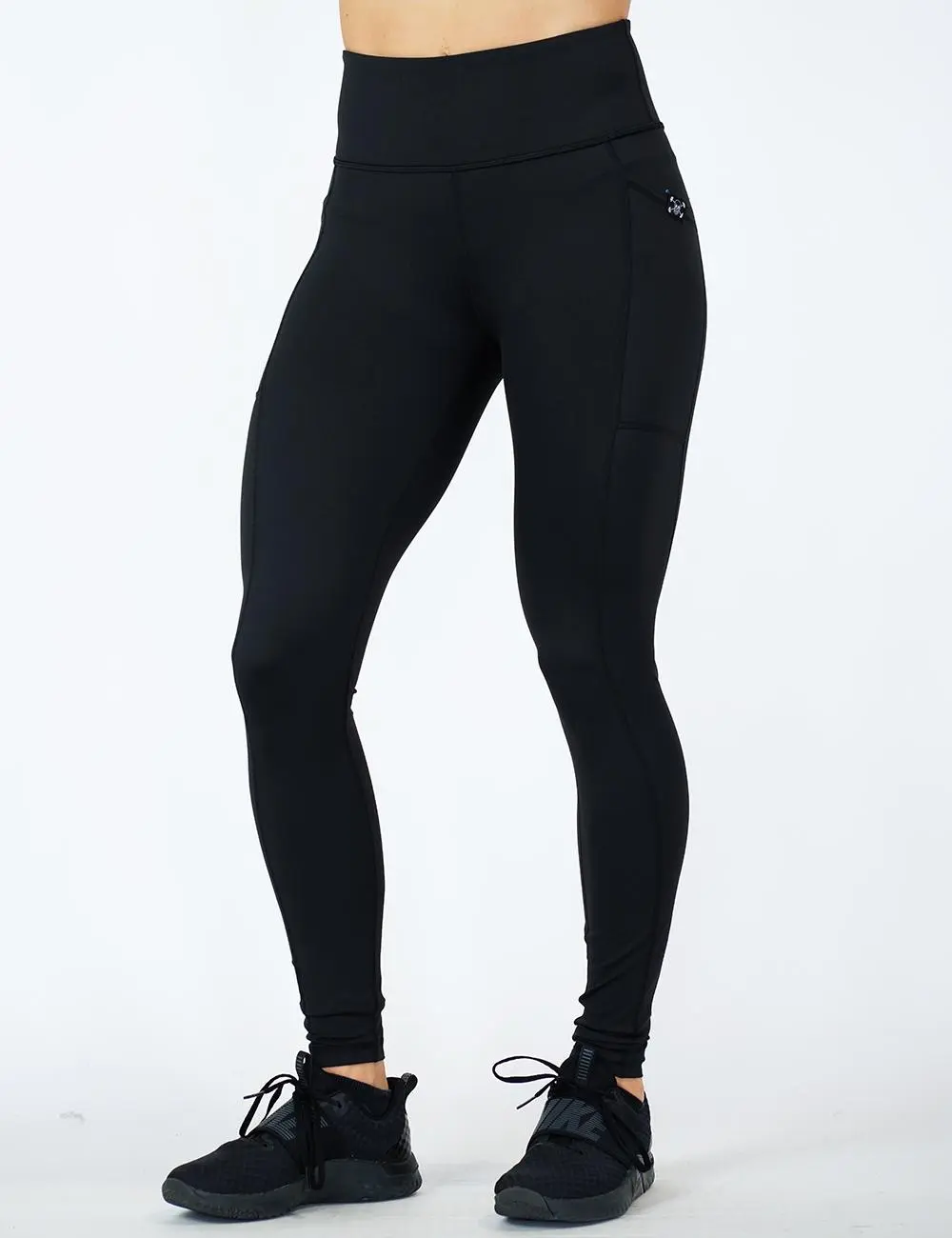 CVG Women's Blacklisted Leggings - Polyester & Spandex, Leggings with Pockets, Traditional Design, Elastic Waistband, Athleisure Wear, Sporty Chic, Workout Outfit Inspo