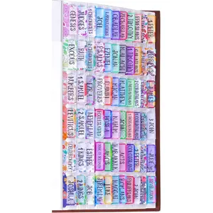 Colorful Floral  Tabs Laminated with Matte Film, Cute  tabs for Women and Girl, 90  Index tabs in Total, 66 tabs for Old and  Testament, Additional 24 Blank tabs