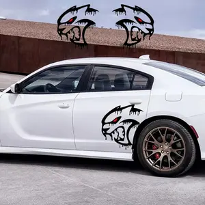 2-Piece Racing Motif Universal Car Stickers, Waterproof Wear-Resistant Vinyl Decals, Car Decoration for SUVs