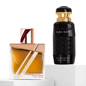 Noir Focus by bellavita Luxury | Perfume Combo Gift Set | 2×100 ml | Oud Studio & Kama Noir | Long Lasting Eau De Parfum | Vegan & Cruelty Free