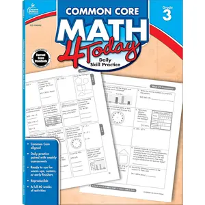 Carson Dellosa Common Core Math 4 Today 3rd Grade Workbooks, Telling Time, Fractions, Addition, Subtraction, Multiplication, Division, and More ... Curriculum (Volume 6) (Common Core 4 Today) Paperback – May 1, 2013