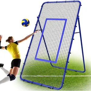 7x4 FT Adjustable Volleyball Rebounder Net, Steel Frame,Durable & Portable Volleyball Training Equipment Practice for Improving Volleying, Bumping, Spiking Skills,Ideal Gift for Children and Friends.