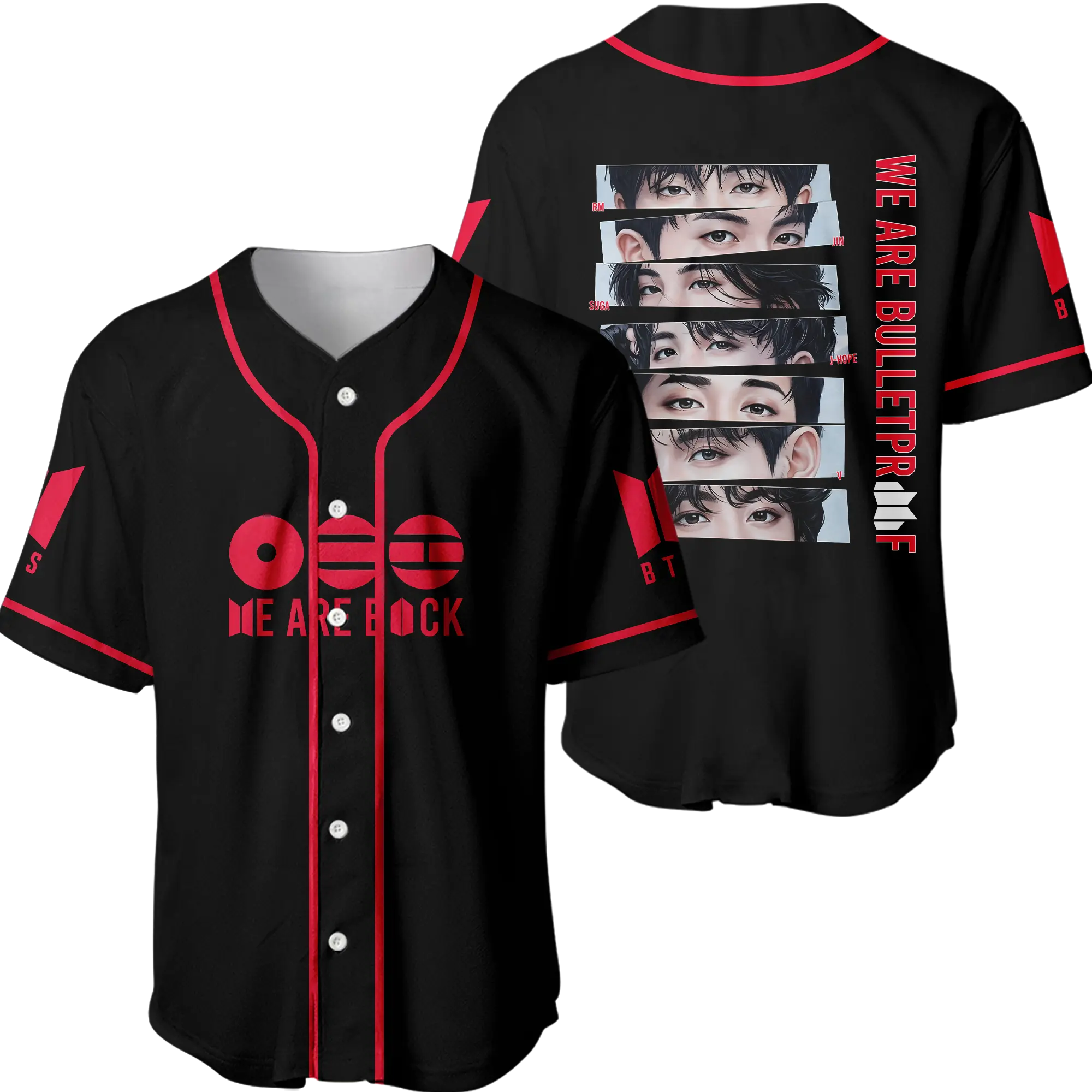 K-Pop World Tour Inspired Baseball Jersey, Concert Style Button Down Jersey Shirt, Unisex Casual Streetwear Outfit | 260126.R0397.ID02