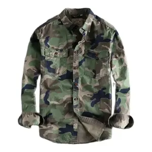 Men’s Camouflage Cargo Shirt – High Quality, Durable, for Outdoor Hiking/Sports & Everyday Wear, American Style, Casual, Autumn