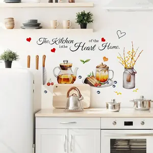 Kitchen Utensil Decorative Wall Sticker Home Decor, Kitchen Restaurant Tea Room Background Decoration, Durable & Easy-To-Apply Design