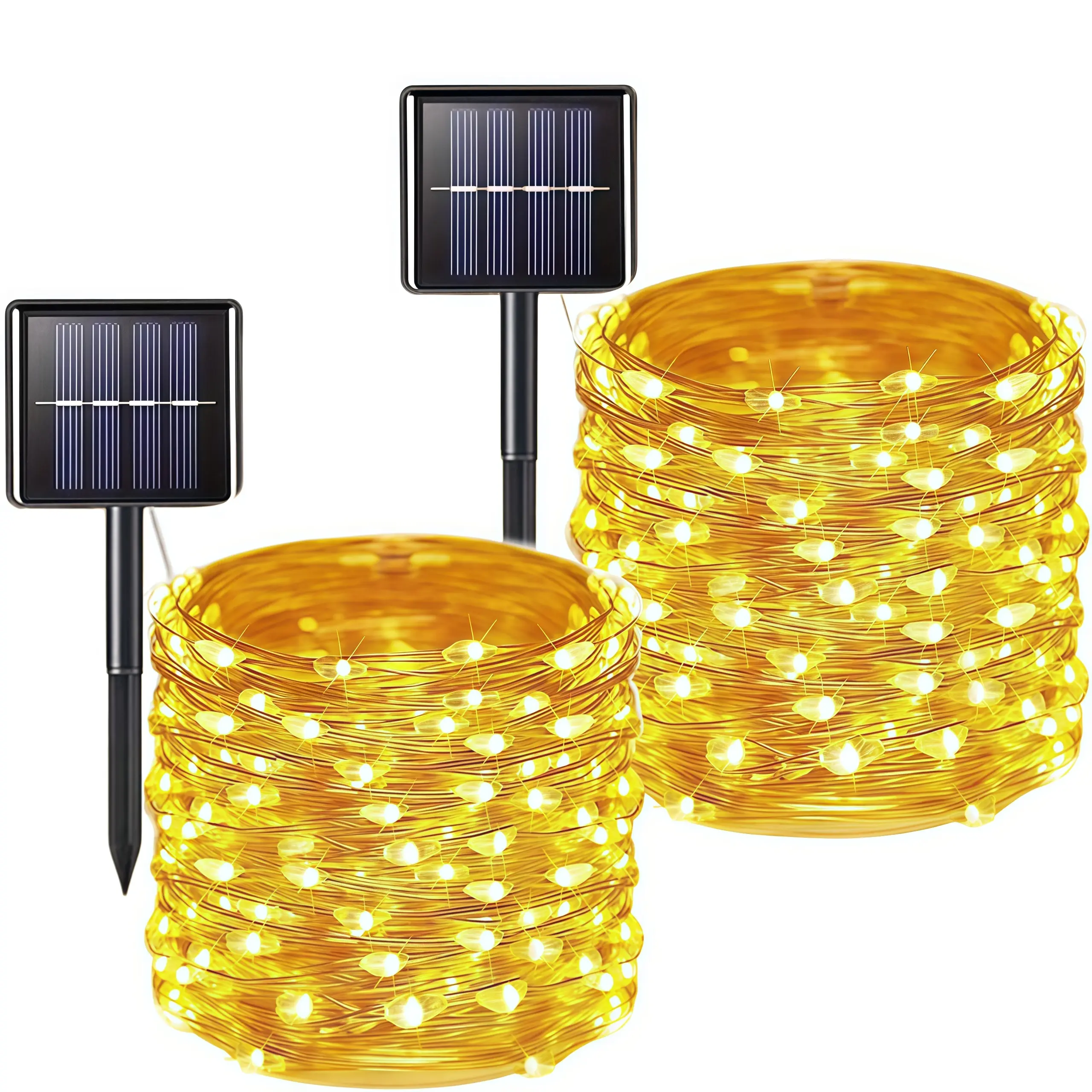 【Buy 1 Get 1 Free】Total：2-Pack Solar Outdoor String Lights, 80FT 240 LED Waterproof Fairy Lights with 8 Modes for Garden, Party, Patio Decor, Solar Outdoor Lights