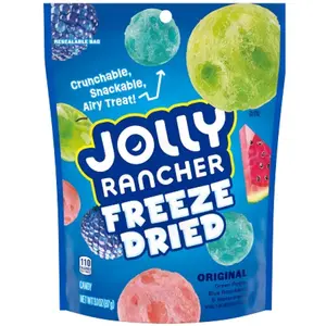 3x Jolly Rancher Original Freeze Dried Candy Peg Bag - Crunchy Fruity Snack Treats Munchies 3.1oz