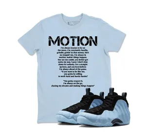 Motion Shirt to Match Foamposite One Psychic Blue Sneaker Tee, Tees - Air