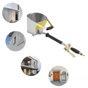 4 Jets Stucco Sprayer Plaster Cement Sprayer Hopper Wall Plastering Gun Tool
