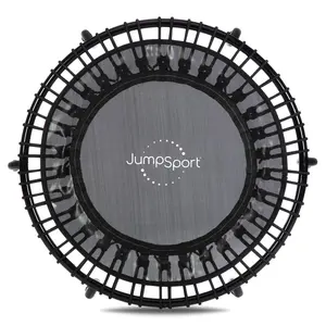 JumpSport 220 Fitness Rebounder Mini Trampoline for Home Cardio Fitness, Black