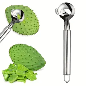 Stainless Steel Fruit Cactus Peeler Set, Manual Fruit & Vegetable Peeler, Multifunctional Fruit & Vegetable Handling Tool for Home Kitchen, Utensils, Durable Vegetable Slicer