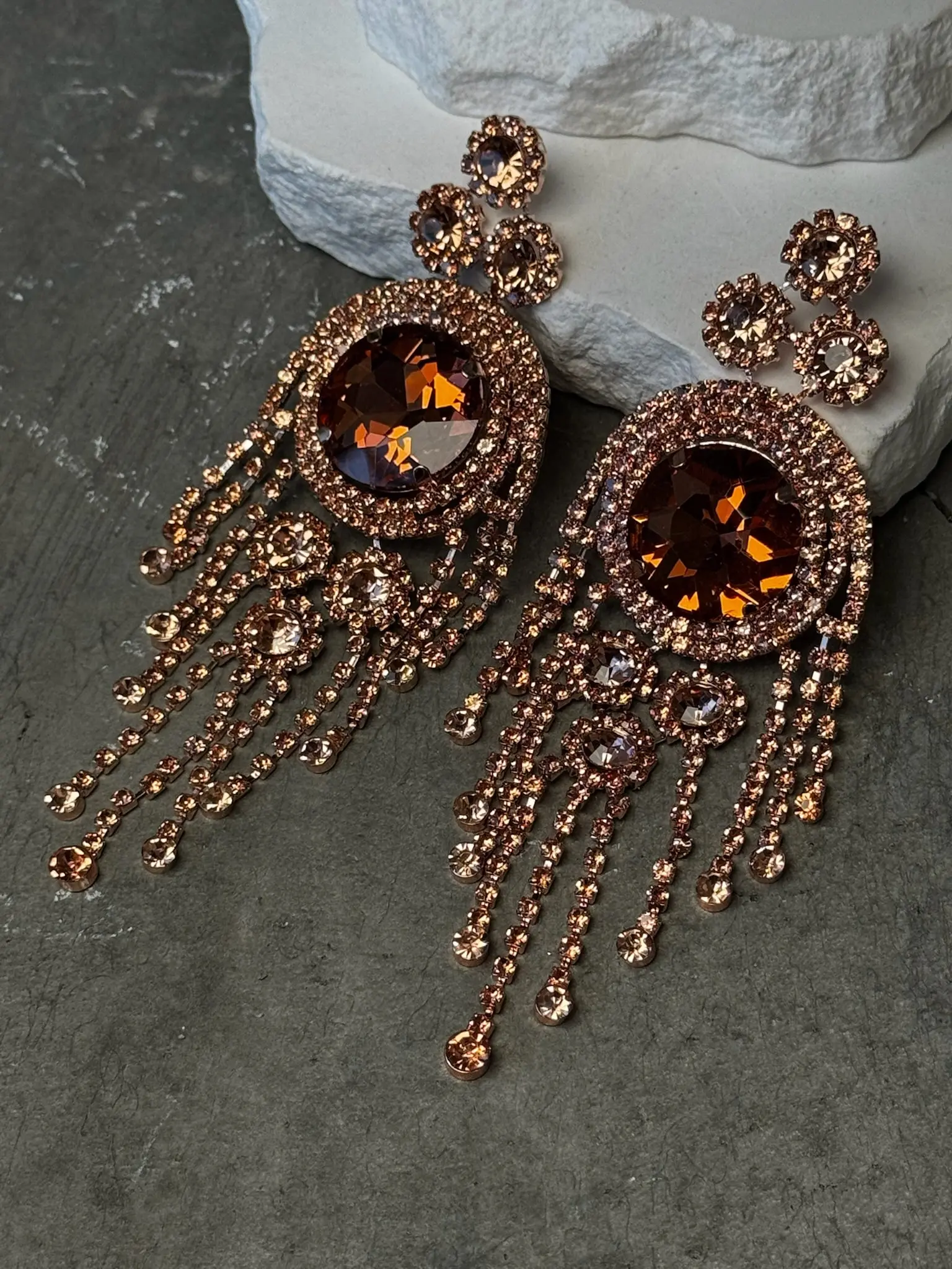 Wild Rosé Tassel Earrings