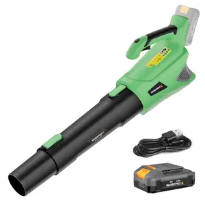 #JumpstartSale WORKPROX Leaf Blower Cordless, 20V Electric Cordless Leaf Blower, Variable Speed, 4.0Ah Battery and Type-C Charging Cable Included, Blowers for Lawn Care, Patio Cleaning, etc.
