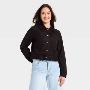 Women's Faux Suede Button-Up Fashion Jacket - Universal Thread