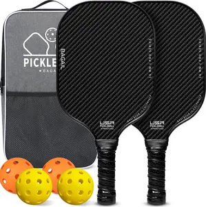 Elevate Your Game with the USAPA Certified Fiberglass Pickleball Paddle Set - Includes Lightweight Rackets, Four Balls, and Carry Bag for Ultimate Performance