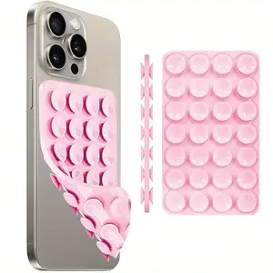 Double-sided Silicone Suction Cup Phone Case Mount, Hands-free Strong Grip Holder for Selfies & Videos, Ideal for Iphone & Android, Stand, Suction Phone Holder, Phone Car Holder, Phone Mounted