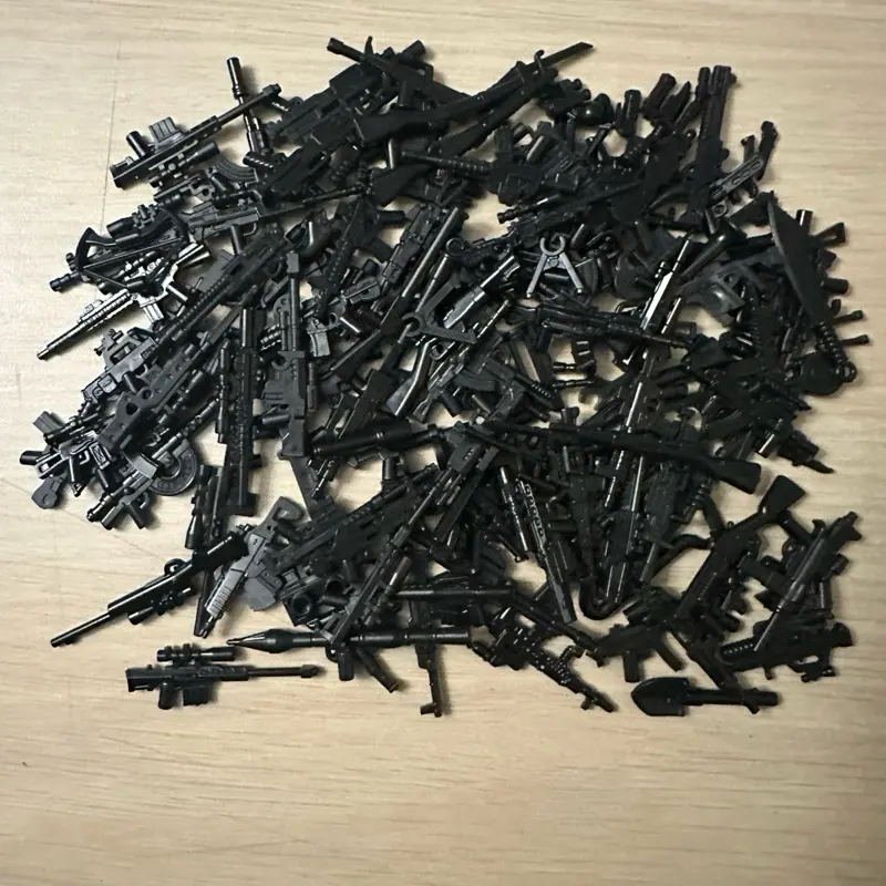 Actionfigure Plastic Weapons Mini Figure Ammo Building Blocks 50 Piece Mini Figure Set with Variety in Pieces