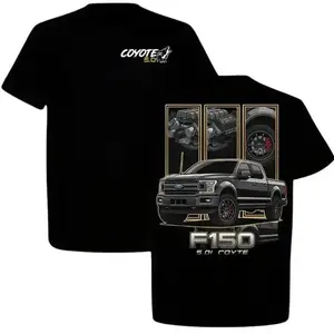 "Ford F150" 5.0L Coyote V8 Truck T-Shirt, Pickup Truck Enthusiast, Gift for Car Lovers and Ford Owners, Perfect for Car Enthusiasts, Top Cotton Menswear, Gift For Truck Lover