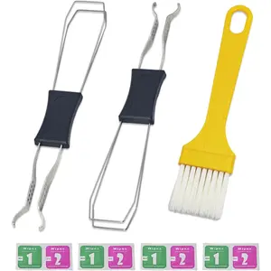 Keycap Puller  Pluller with Keyboard Cleaning Brush for Mechanical Keyboard, Stainless Steel Key