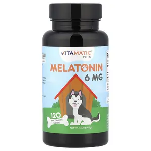 Vitamatic Pets, Melatonin, Beef, 6 mg, 120 Tablets