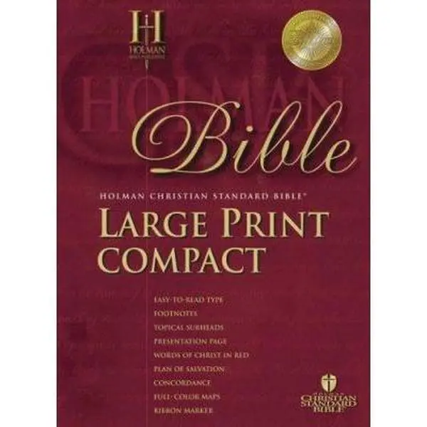 USED-HCSB Large Print Compact Bible, Burgundy Bonded Leather (Unknown)