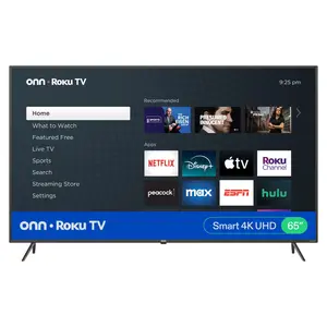 onn 65” Class 4K UHD Roku Smart Television Smart TV + Free Wall Mount with Wi-Fi Connectivity and Mobile App | Flat Screen TV | Compatible with Home Kit | Alexa and Google Assistant