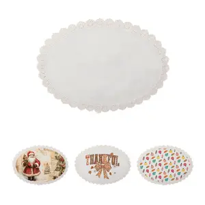 Sublimatable Linen Placemat W/ Lace Trim