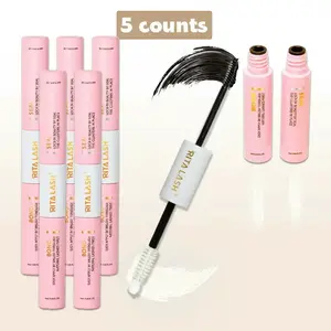 Lash Bond & Seal Cluster Lash Glue, 5-Count Set Individual Cluster Lashes DIY Lash Extension Black Bond & Clear Seal Lash Glue for Sensitive Eyes, Individual Eyelash Kit Diy Eyelash Extensions