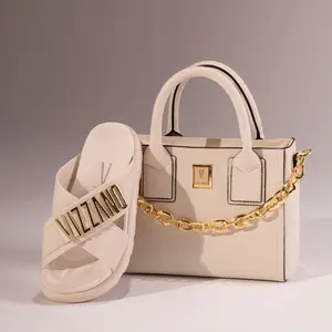 Vizzano GOLDEN LOGO Leather Platform Sandals with Gold Lettering & Crisscross Straps Comfortable Stylish for Women Elegant Versatile Summer Footwear - Girl Shoe Walking Shoes Flatform Design Rubber Padded Insole
