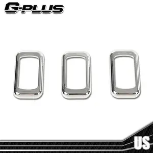 3pcs Chrome Rocker Switch Trim Bezel Fit For Peterbilt Keworth Freightliner