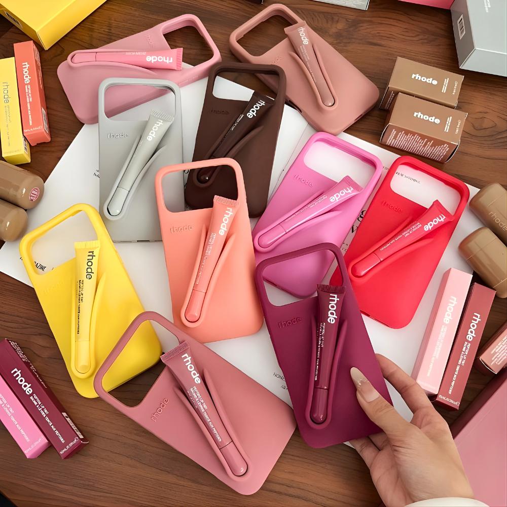 Lip Balm Slot Silicone Phone Case for IP 17/16/15/14/13/12/11 Pro Max Camera Protection