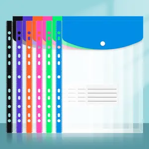 Abs Plastic Envelopes with Adhesive Snap Closure, 11-Hole Binder Expander, Fits 2-4 Ring Binders & A4 Folders, Durable File Folder, Expanding File, Office Supplies