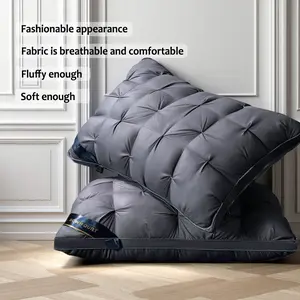 five-star hotel washable pillow core, twisted bread feather plush pillow,  adult cervical vertebra health pillow，Suitable for side sleepingTwo-piece package, Ergonomic Memory Foam Supportive Memory Foam