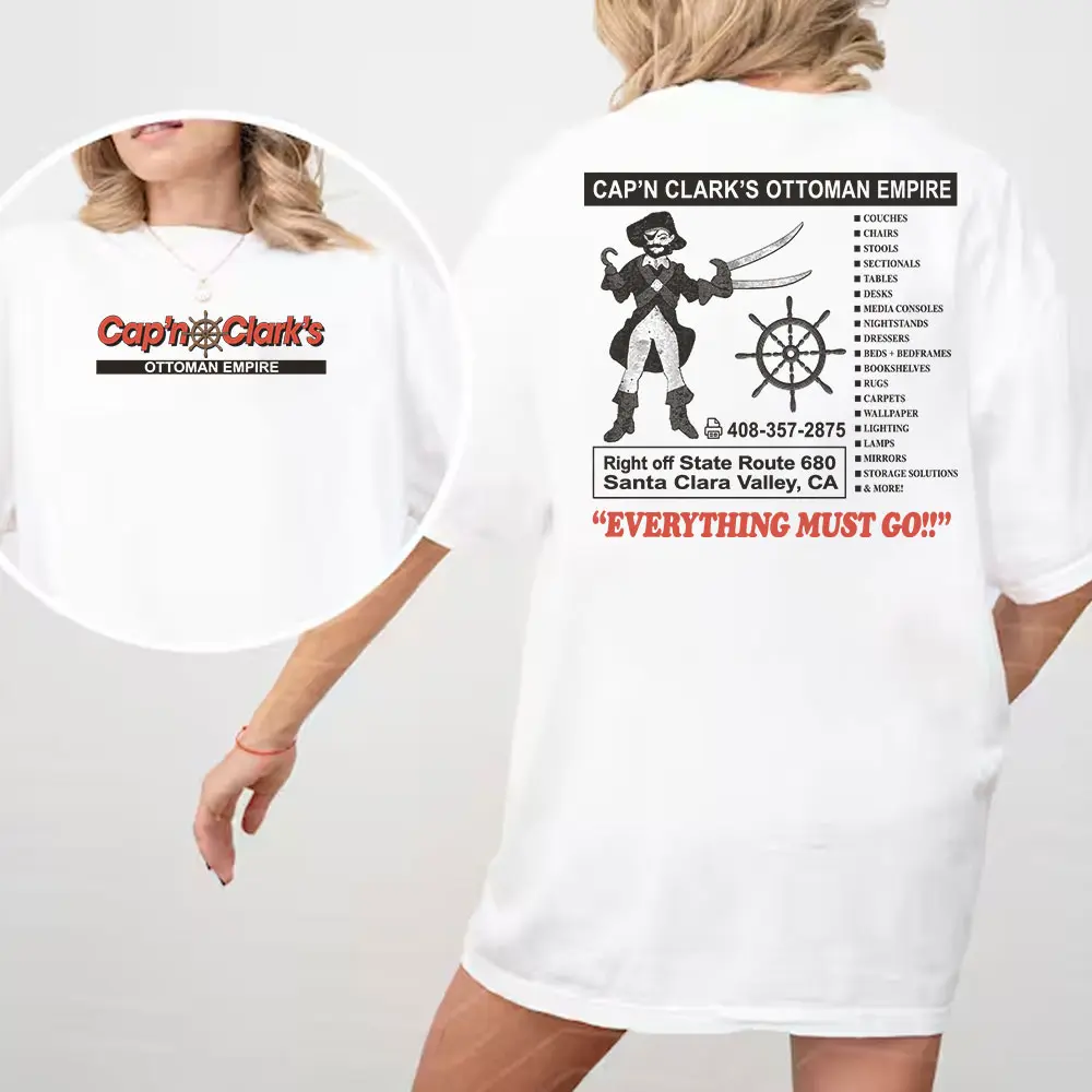 Retro Cap’n Clark’s Ottoman Empire Shirt, Vintage Furniture Store Graphic Tee, Backrooms Horror Movie Inspired T-shirt, Unisex Tee for Fan graphic tee