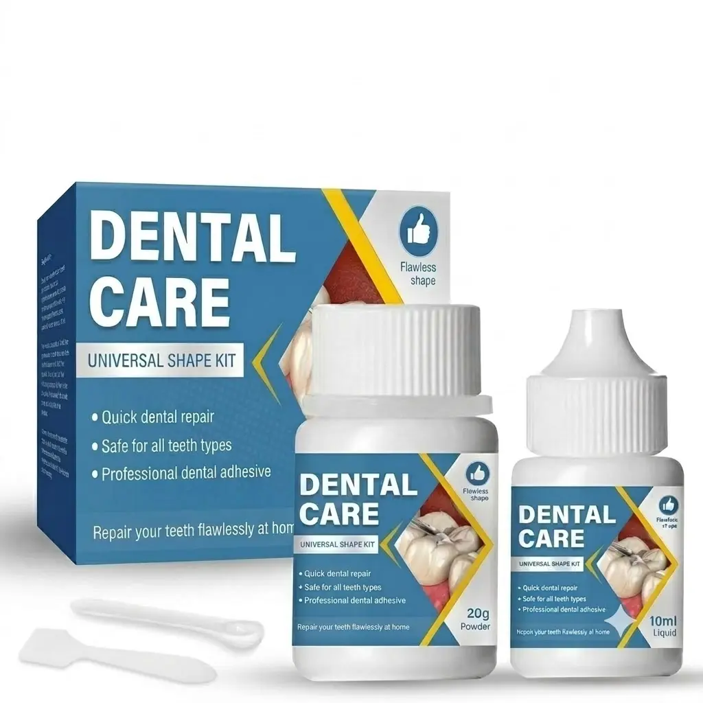 Professional Grade Temporary Dental Fix Kit - Flawless Cosmetic Oral Repair - Gentle Powder & Liquid Formula (20g+10ml) for At-Home Chipped Teeth, Gaps