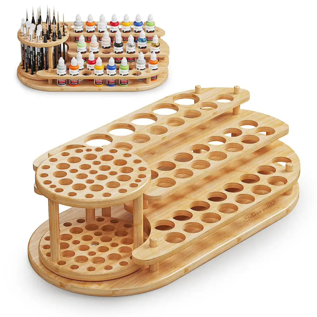 2 in 1 Paints & Brushes Organizer