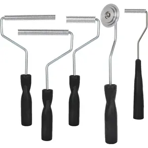 5-Piece Fiberglass Roller Tool Set, Bubble Paddle Tool Fiberglass Resin Repair Set, Bubble Roller Fiberglass Laminating Resin Set Suitable for Bathtub Shower Tub Hull Repair