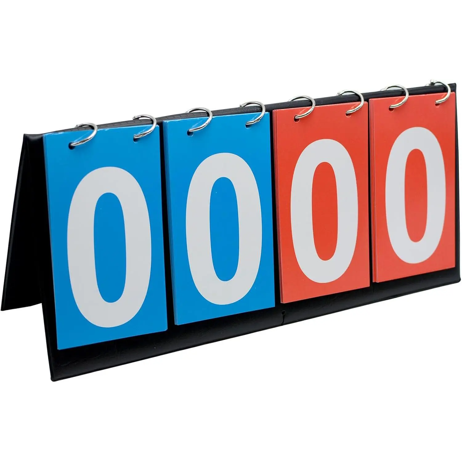 Scoreboard, 14 Inch x 6.5 Inch PU Leather Waterproof Score Keeper Flipper for Basketball, Volleyball, Table Tennis and Competition