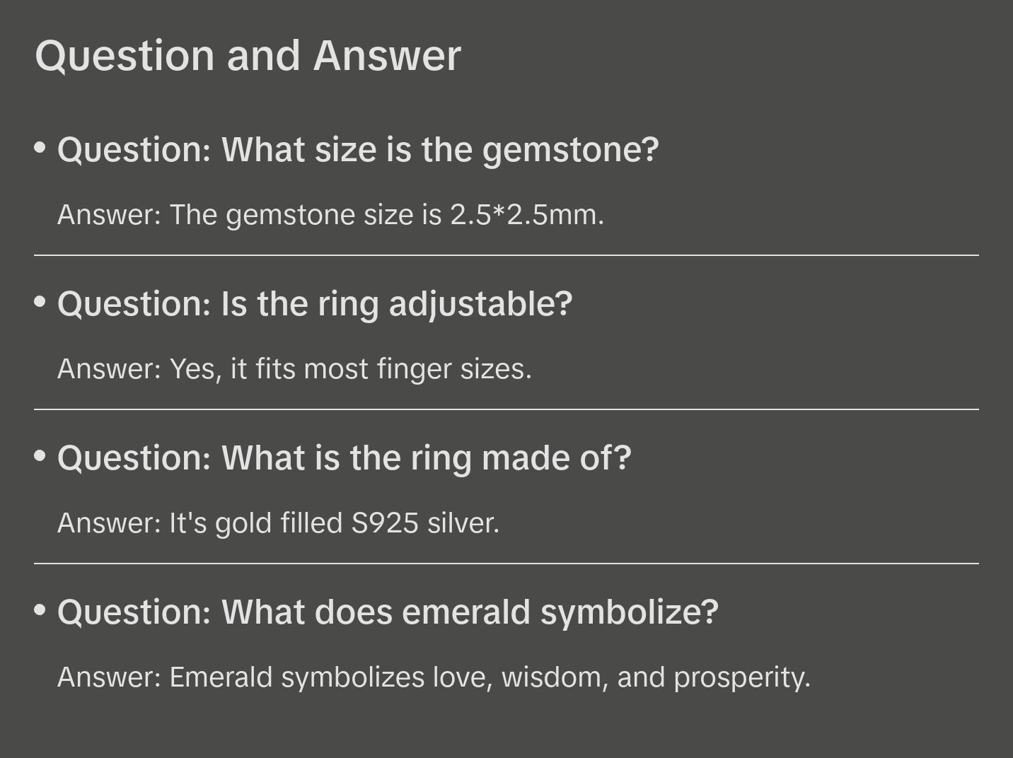 Emerald Sun Stamp Adjustable Ring